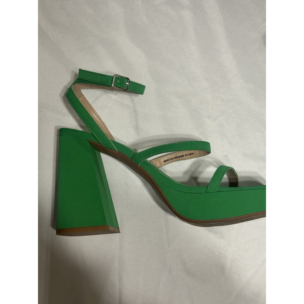 BCBGeneration Women's Galana Heeled Sandals Size 9 Green Shoes